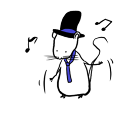 White squeak squeak sticker #12284019