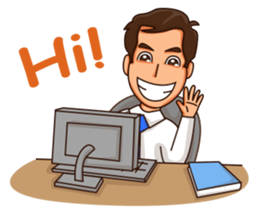 Dexter the office Guy sticker #12284502