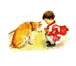 Kids drawing on post cards as stickers. sticker #12286556