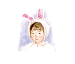 Kids drawing on post cards as stickers. sticker #12286561