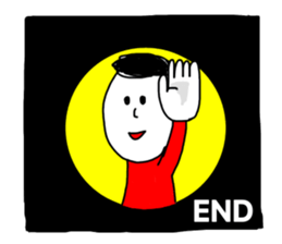 cat and boy. sticker #12287434