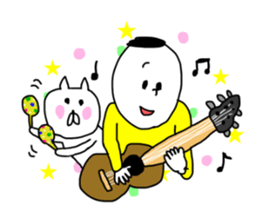 cat and boy. sticker #12287460