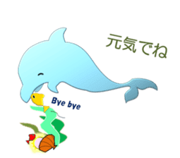 Dolphins, our sweet idle in summer! sticker #12287832