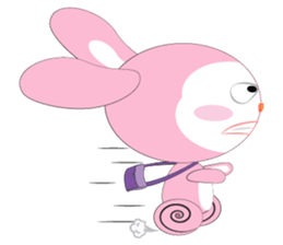 Mischievous Pink Rabbit sticker #12288149