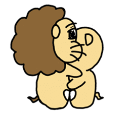 cute fat lion "leo mo" Part 2 (no word) sticker #12288192