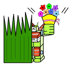 sushi robot sticker #12289161