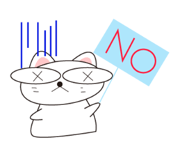 Cute pleasant cat sticker #12289172