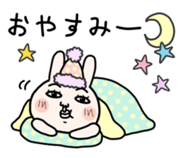 Daily life of white bear and rabbit sticker #12290263