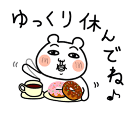 Daily life of white bear and rabbit sticker #12290265
