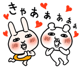 Daily life of white bear and rabbit sticker #12290270