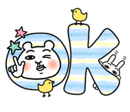 Daily life of white bear and rabbit sticker #12290277