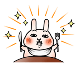 Daily life of white bear and rabbit sticker #12290290