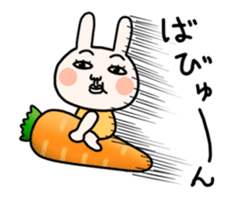 Daily life of white bear and rabbit sticker #12290299
