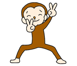 Happy Monkey Mon-san2 sticker #12291046