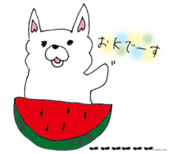 Daily summer of white Chihuahua sticker #12291667