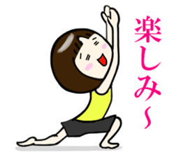 Casual yoga girl sticker #12292344