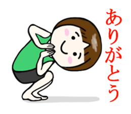 Casual yoga girl sticker #12292345
