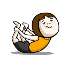 Casual yoga girl sticker #12292346