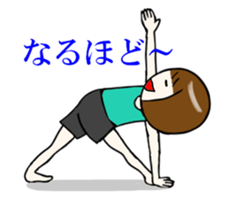 Casual yoga girl sticker #12292348