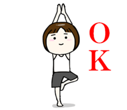 Casual yoga girl sticker #12292349