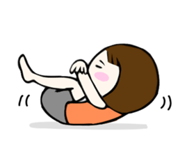 Casual yoga girl sticker #12292350