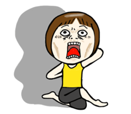 Casual yoga girl sticker #12292354