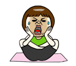 Casual yoga girl sticker #12292355