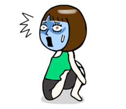 Casual yoga girl sticker #12292358