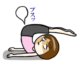 Casual yoga girl sticker #12292360