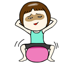 Casual yoga girl sticker #12292361
