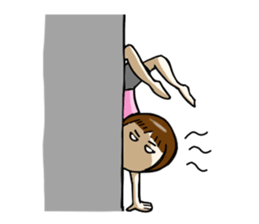 Casual yoga girl sticker #12292362
