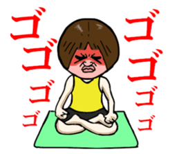 Casual yoga girl sticker #12292363