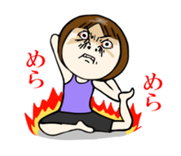 Casual yoga girl sticker #12292364