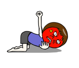 Casual yoga girl sticker #12292366