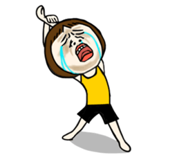 Casual yoga girl sticker #12292367