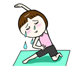 Casual yoga girl sticker #12292368