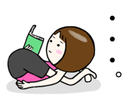 Casual yoga girl sticker #12292372