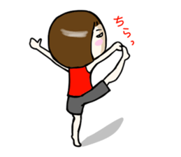 Casual yoga girl sticker #12292374