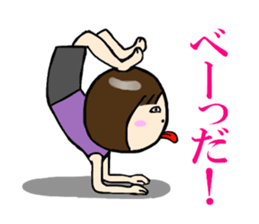Casual yoga girl sticker #12292376