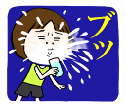 Casual yoga girl sticker #12292377