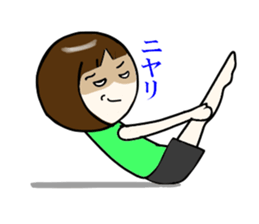 Casual yoga girl sticker #12292379