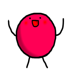 Sticker of the amiable character