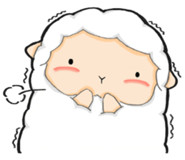 A lamb who like cotton candyII sticker #12294182