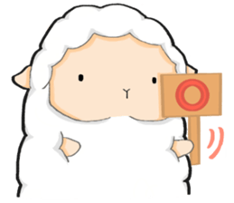 A lamb who like cotton candyII sticker #12294184