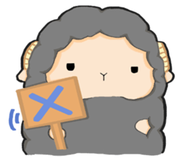 A lamb who like cotton candyII sticker #12294185