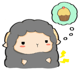 A lamb who like cotton candyII sticker #12294187