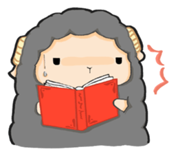 A lamb who like cotton candyII sticker #12294190