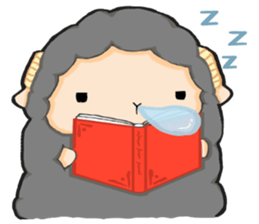 A lamb who like cotton candyII sticker #12294192