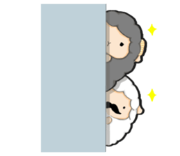 A lamb who like cotton candyII sticker #12294197