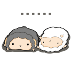 A lamb who like cotton candyII sticker #12294198